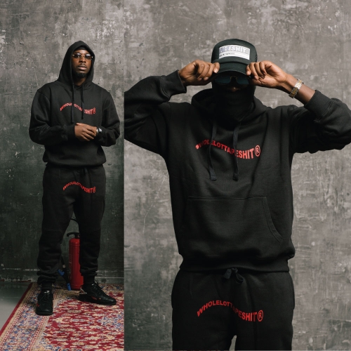 TRACKSUIT WLAS NOIR/ROUGE